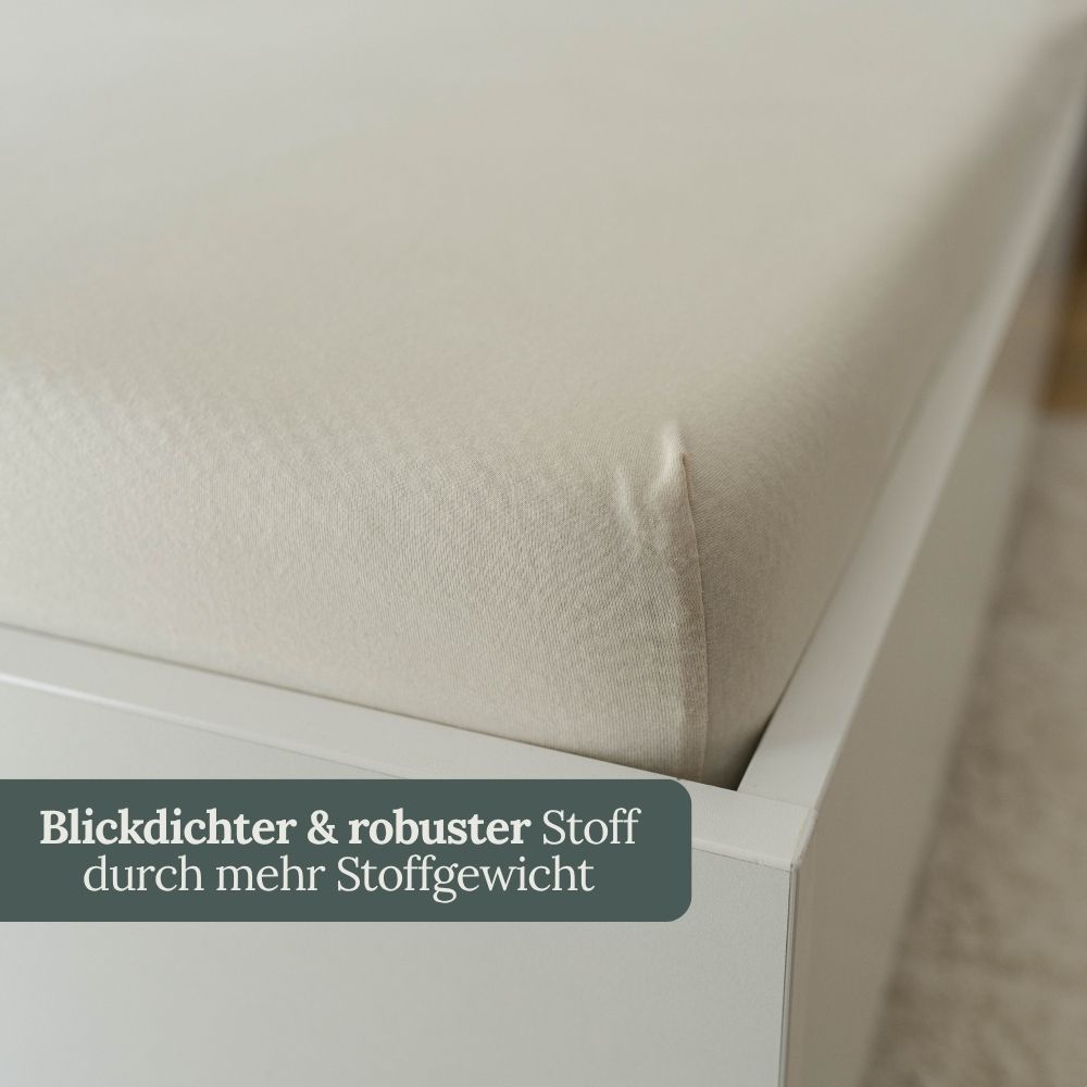 Spannbettlaken · Bio Baumwolle · sand