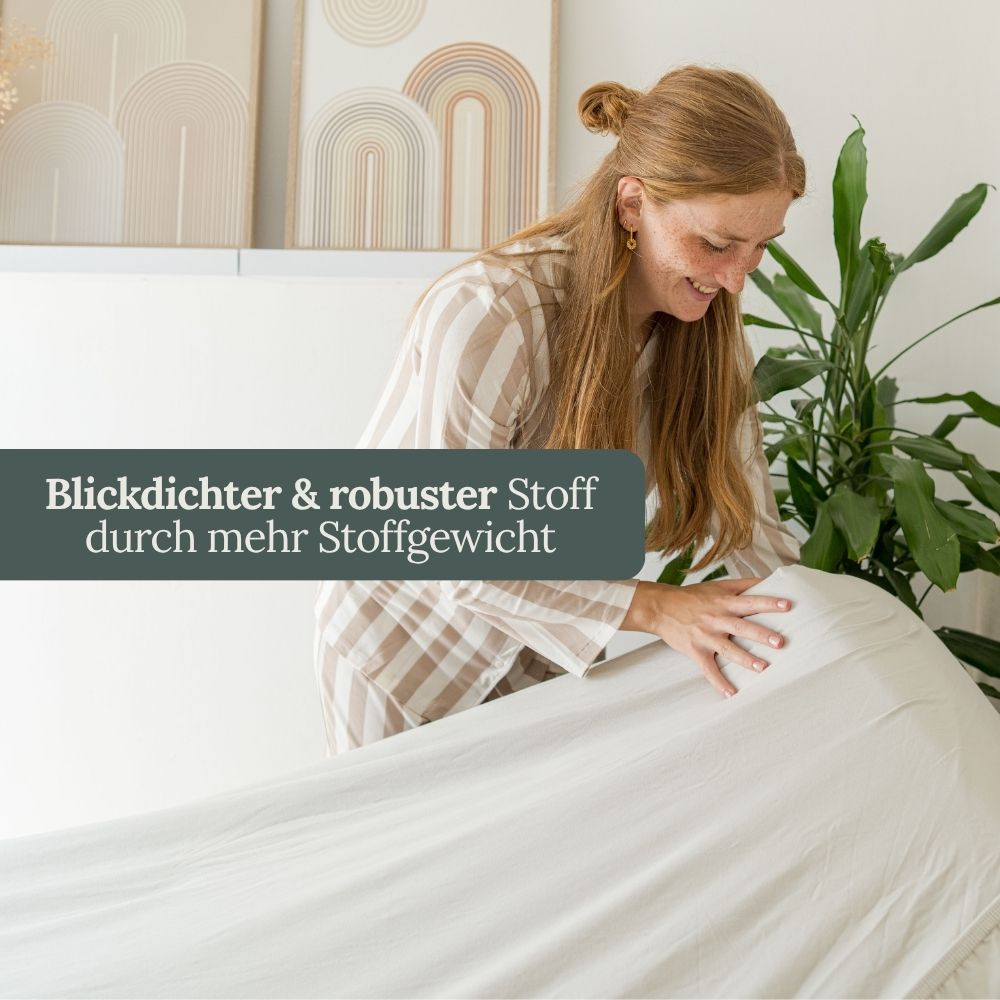 Spannbettlaken · Bio Baumwolle · salbeigrau