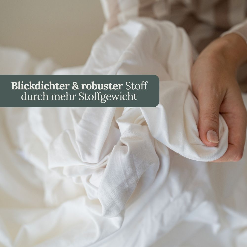 Spannbettlaken · Bio Baumwolle · weiß
