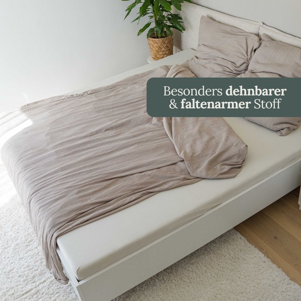 Spannbettlaken · Bio Baumwolle · sand